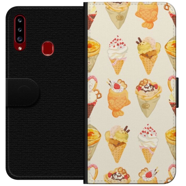 Wallet case for Samsung Galaxy A20s with Glassy design