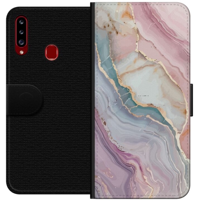 Wallet case for Samsung Galaxy A20s with Marble design