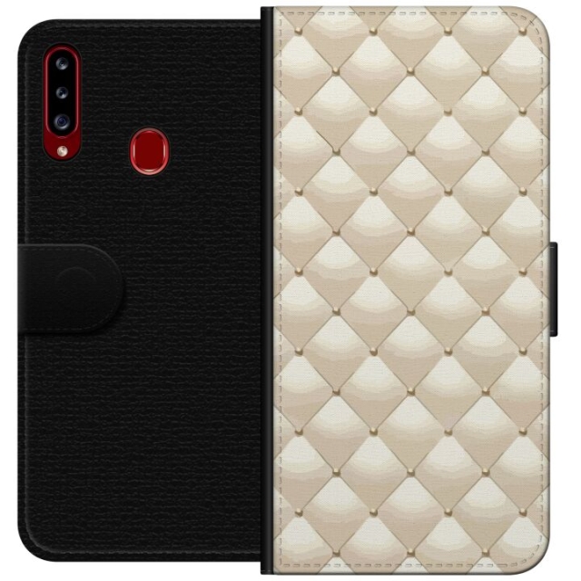 Wallet case for Samsung Galaxy A20s with Gold shine design