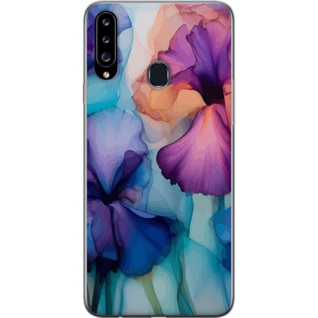 Mobile case for Samsung Galaxy A20s with Magical flowers design