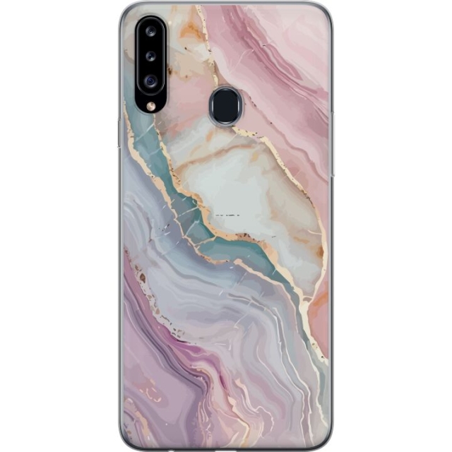 Mobile case for Samsung Galaxy A20s with Marble design