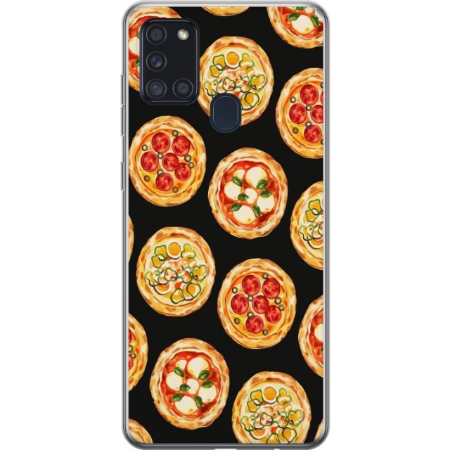 Mobile case for Samsung Galaxy A21s with Pizza design