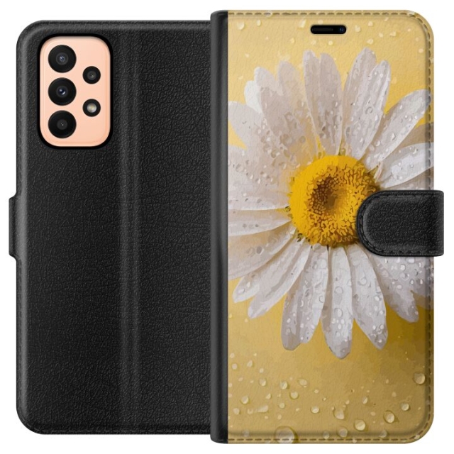 Wallet case for Samsung Galaxy A23 with Porslinsblomma design