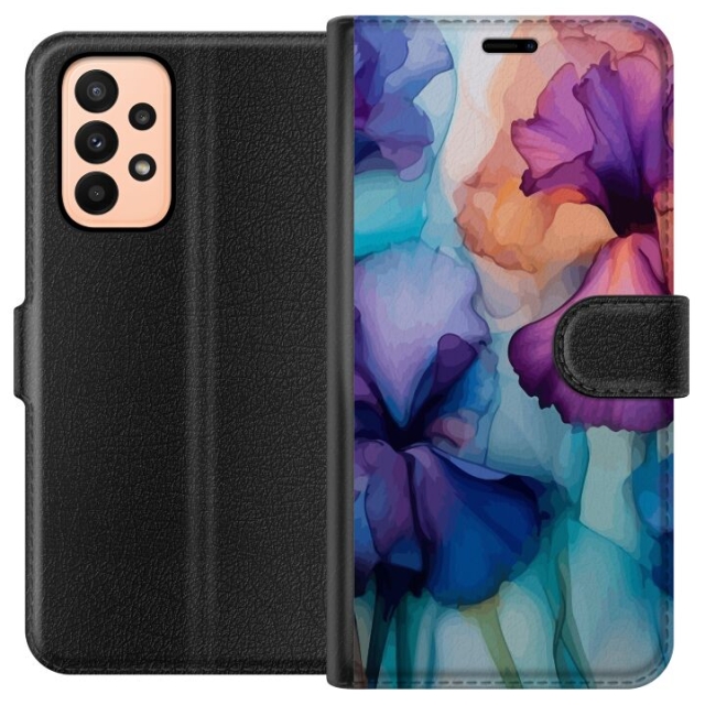 Wallet case for Samsung Galaxy A23 with Magical flowers design