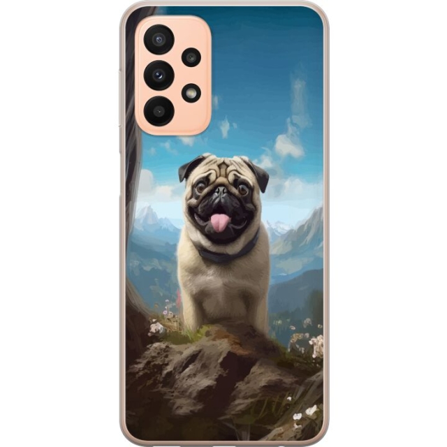 Mobile case for Samsung Galaxy A23 with Happy Dog design