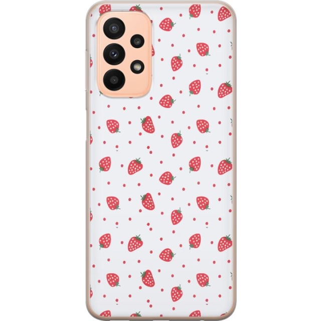 Mobile case for Samsung Galaxy A23 5G with Strawberries design