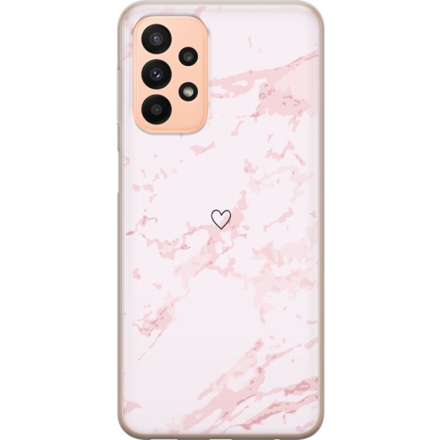 Mobile case for Samsung Galaxy A23 5G with Pink Heart design