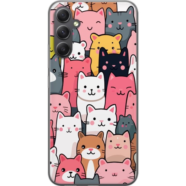 Mobile case for Samsung Galaxy A25 with Cat pattern design