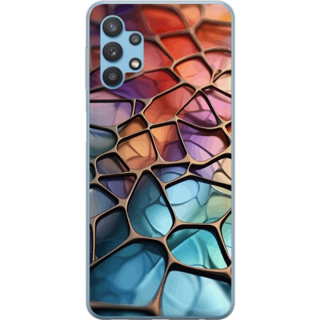 Mobile case for Samsung Galaxy A32 5G with Metallic pattern design