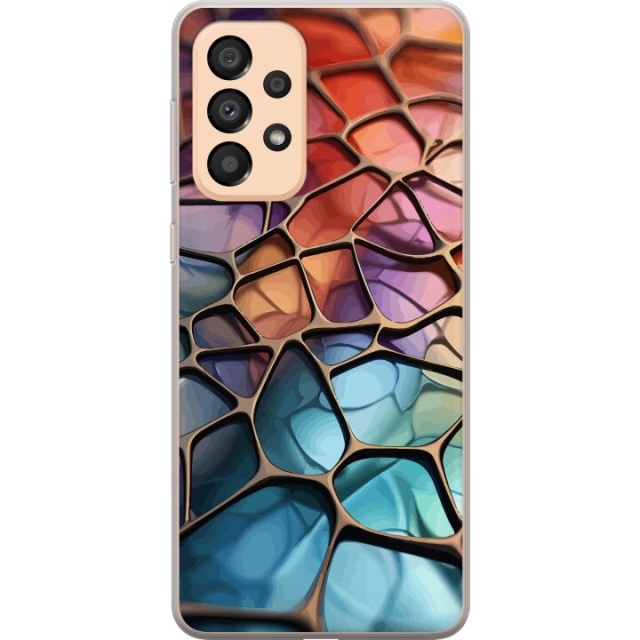 Mobile case for Samsung Galaxy A33 5G with Metallic pattern design