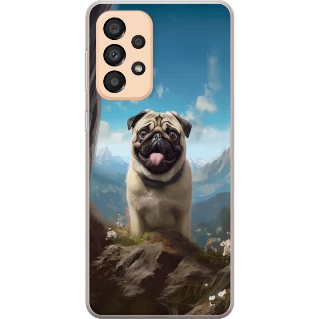 Mobile case for Samsung Galaxy A33 5G with Happy Dog design