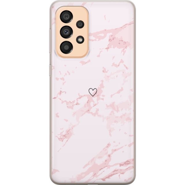 Mobile case for Samsung Galaxy A33 5G with Pink Heart design