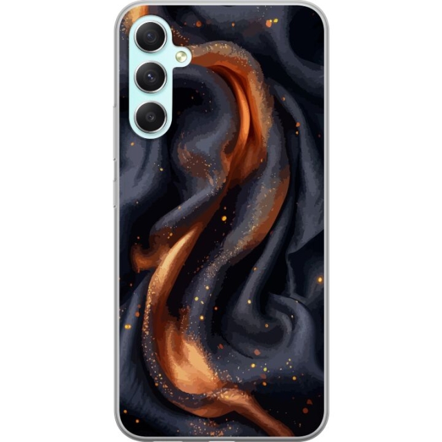 Mobile case for Samsung Galaxy A34 with Fiery silk design