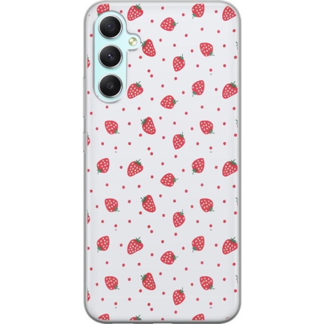 Mobile case for Samsung Galaxy A34 with Strawberries design