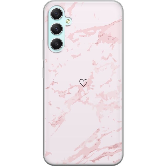 Mobile case for Samsung Galaxy A34 with Pink Heart design
