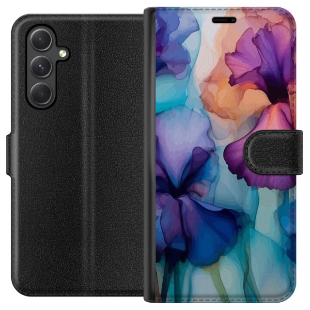 Wallet case for Samsung Galaxy A35 with Magical flowers design