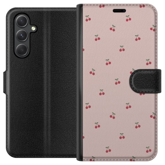 Wallet case for Samsung Galaxy A35 with Cherry design