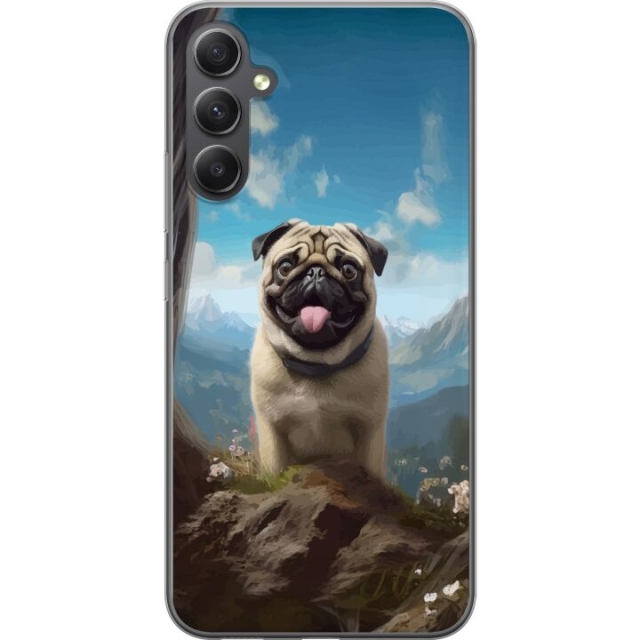Mobile case for Samsung Galaxy A35 with Happy Dog design