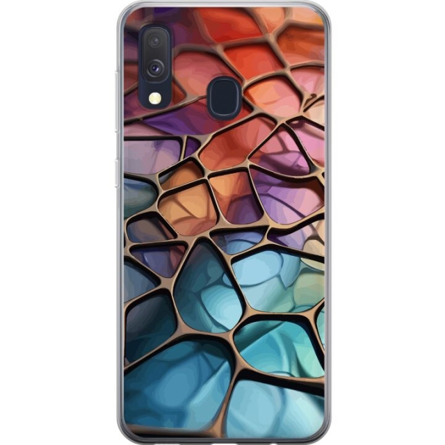 Mobile case for Samsung Galaxy A40 with Metallic pattern design