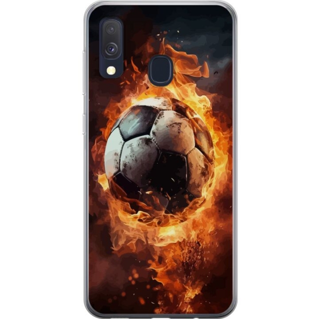 Mobile case for Samsung Galaxy A40 with Football design