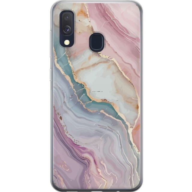 Mobile case for Samsung Galaxy A40 with Marble design