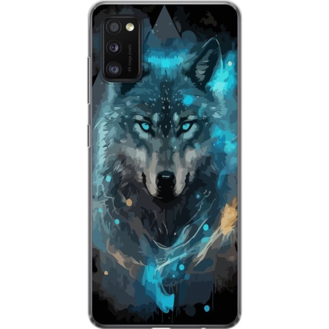 Mobile case for Samsung Galaxy A41 with Wolf design