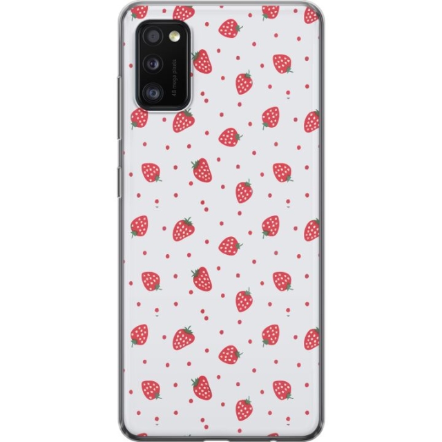 Mobile case for Samsung Galaxy A41 with Strawberries design