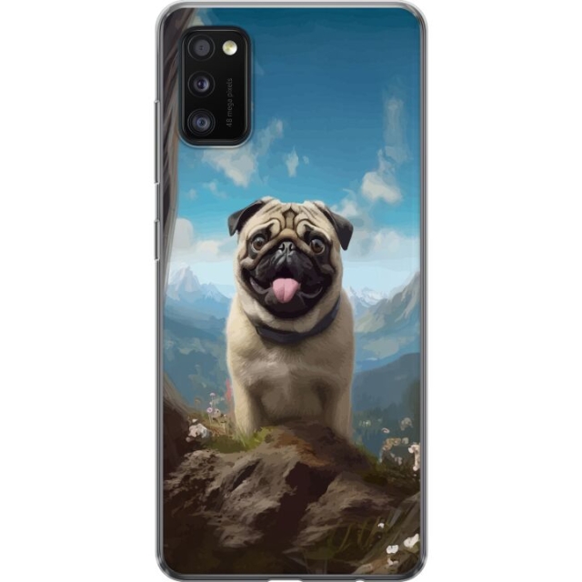 Mobile case for Samsung Galaxy A41 with Happy Dog design