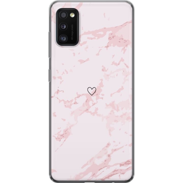 Mobile case for Samsung Galaxy A41 with Pink Heart design