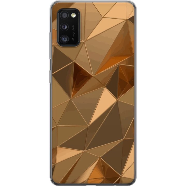 Mobile case for Samsung Galaxy A41 with 3D Gold design