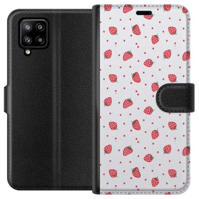 Wallet case for Samsung Galaxy A42 5G with Strawberries design