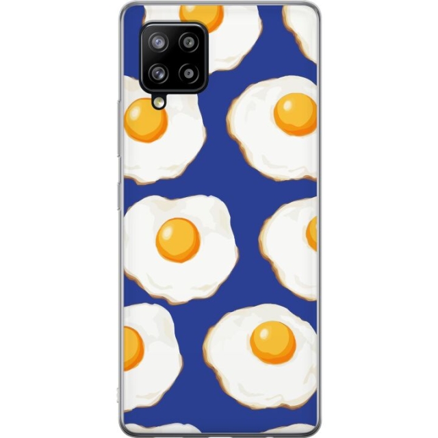 Mobile case for Samsung Galaxy A42 5G with Fried eggs design