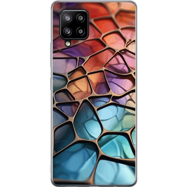 Mobile case for Samsung Galaxy A42 5G with Metallic pattern design