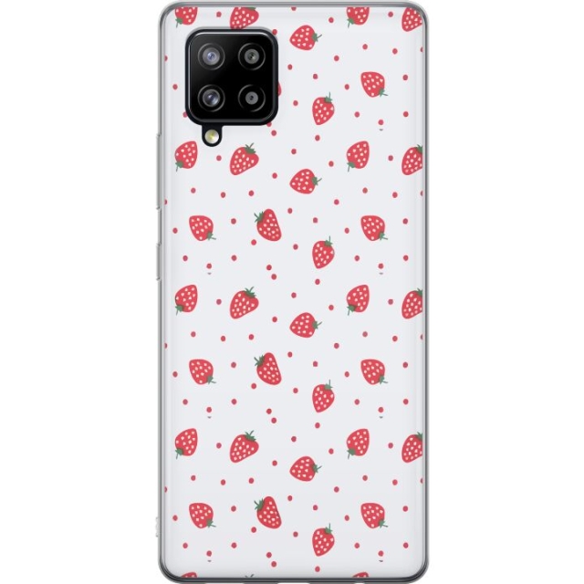 Mobile case for Samsung Galaxy A42 5G with Strawberries design