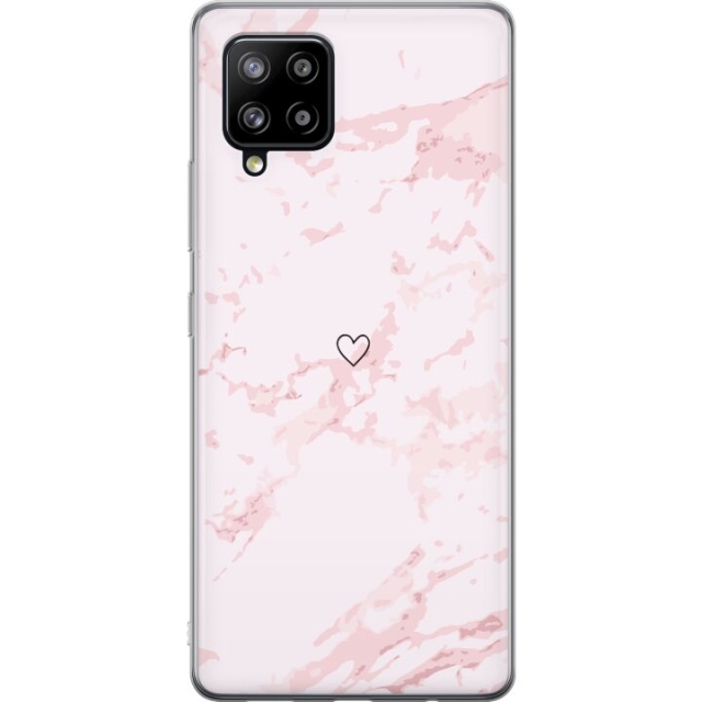Mobile case for Samsung Galaxy A42 5G with Pink Heart design