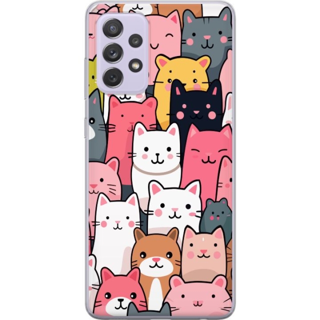 Mobile case for Samsung Galaxy A52s 5G with Cat pattern design