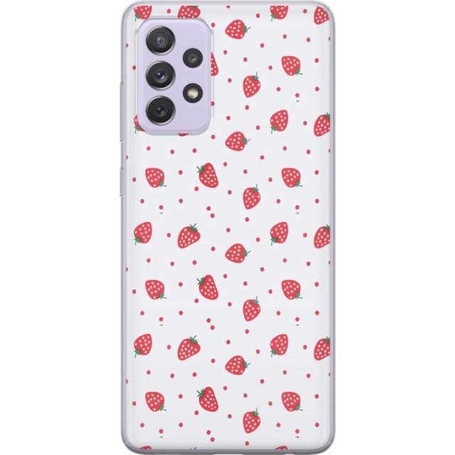 Mobile case for Samsung Galaxy A52s 5G with Strawberries design
