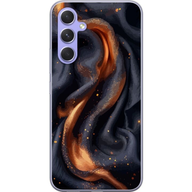 Mobile case for Samsung Galaxy A54 with Fiery silk design