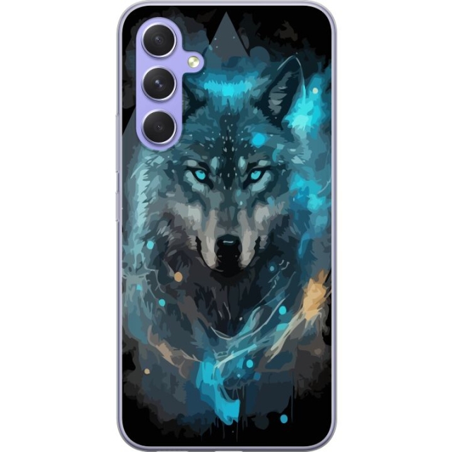 Mobile case for Samsung Galaxy A54 with Wolf design