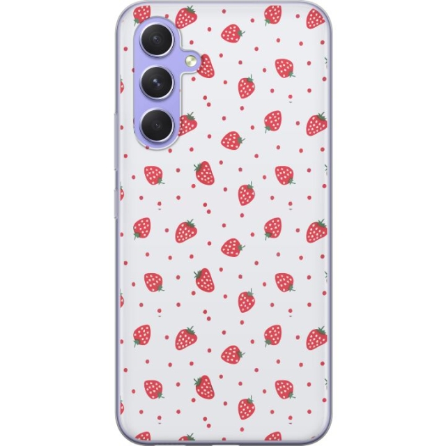 Mobile case for Samsung Galaxy A54 with Strawberries design