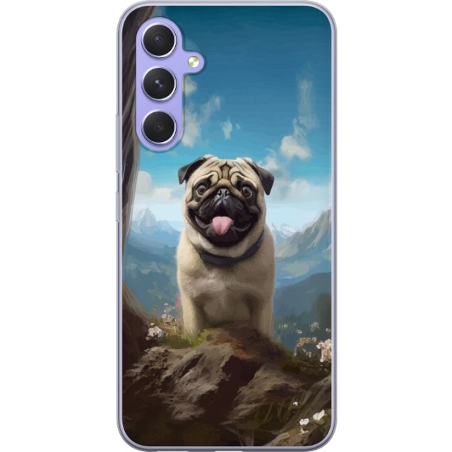 Mobile case for Samsung Galaxy A54 with Happy Dog design