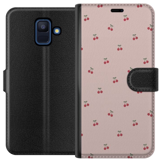 Wallet case for Samsung Galaxy A6 (2018) with Cherry design