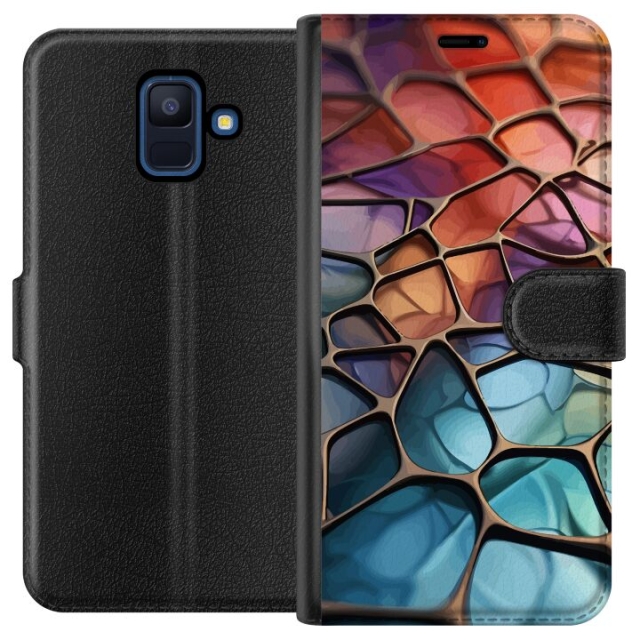 Wallet case for Samsung Galaxy A6 (2018) with Metallic pattern design