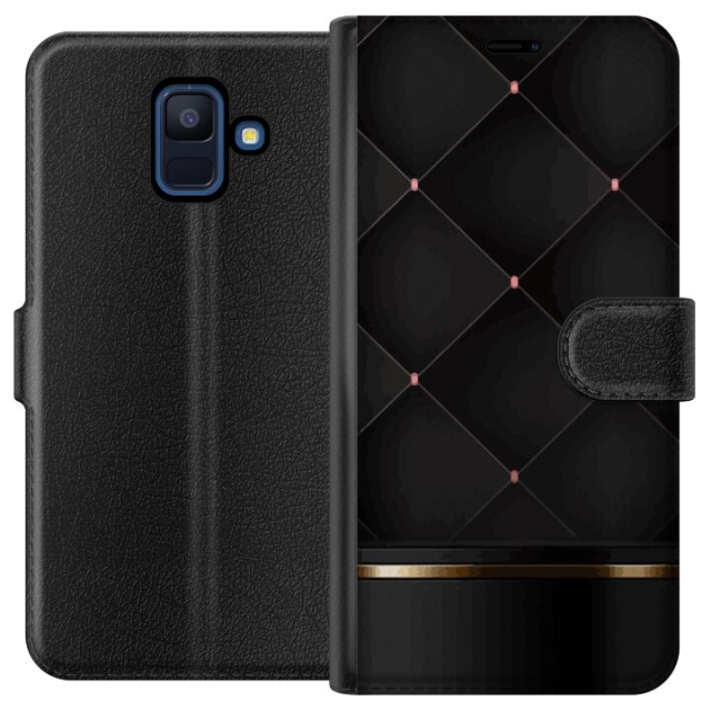 Wallet case for Samsung Galaxy A6 (2018) with Luxury line design