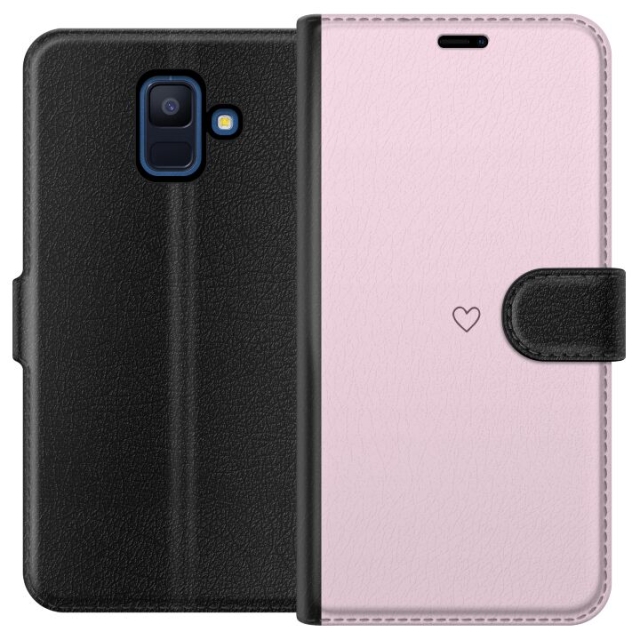 Wallet case for Samsung Galaxy A6 (2018) with Heart design