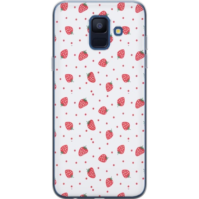 Mobile case for Samsung Galaxy A6 (2018) with Strawberries design