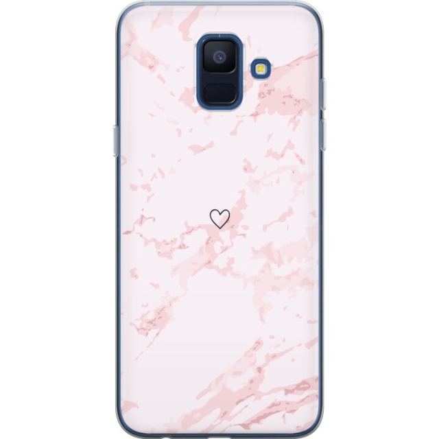 Mobile case for Samsung Galaxy A6 (2018) with Pink Heart design