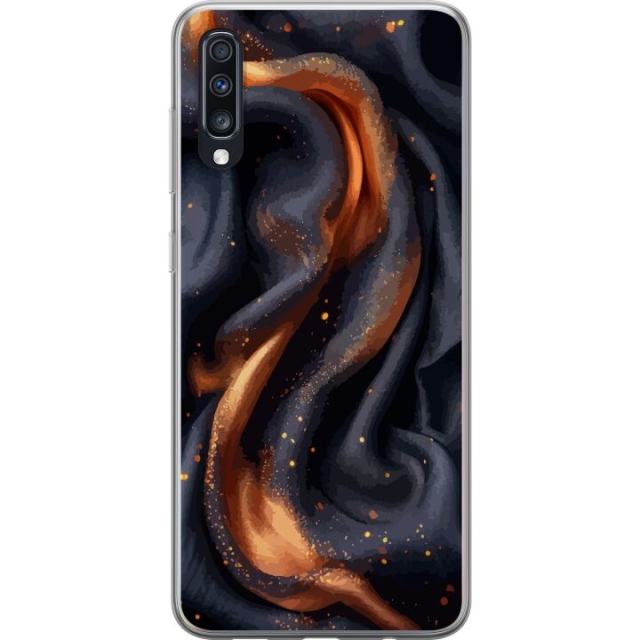 Mobile case for Samsung Galaxy A70 with Fiery silk design