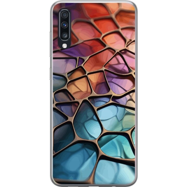 Mobile case for Samsung Galaxy A70 with Metallic pattern design
