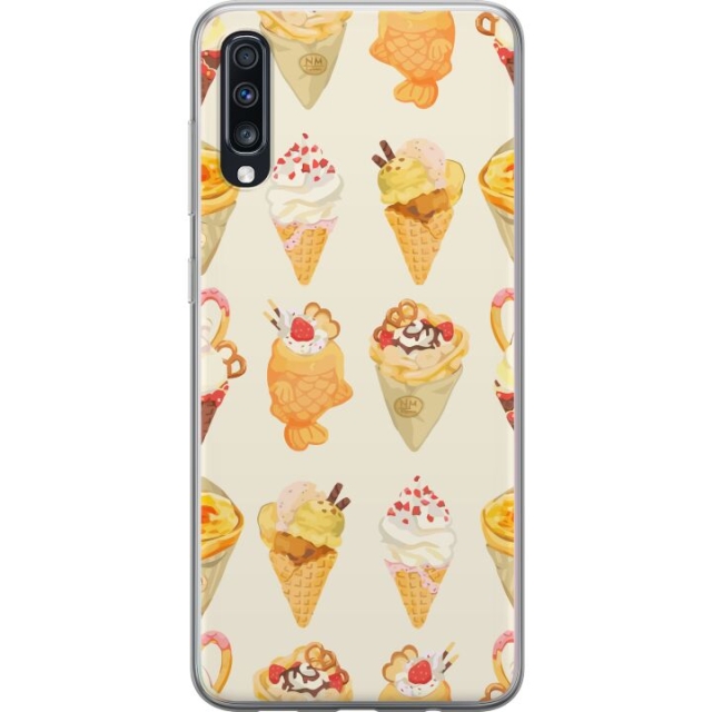 Mobile case for Samsung Galaxy A70 with Glassy design